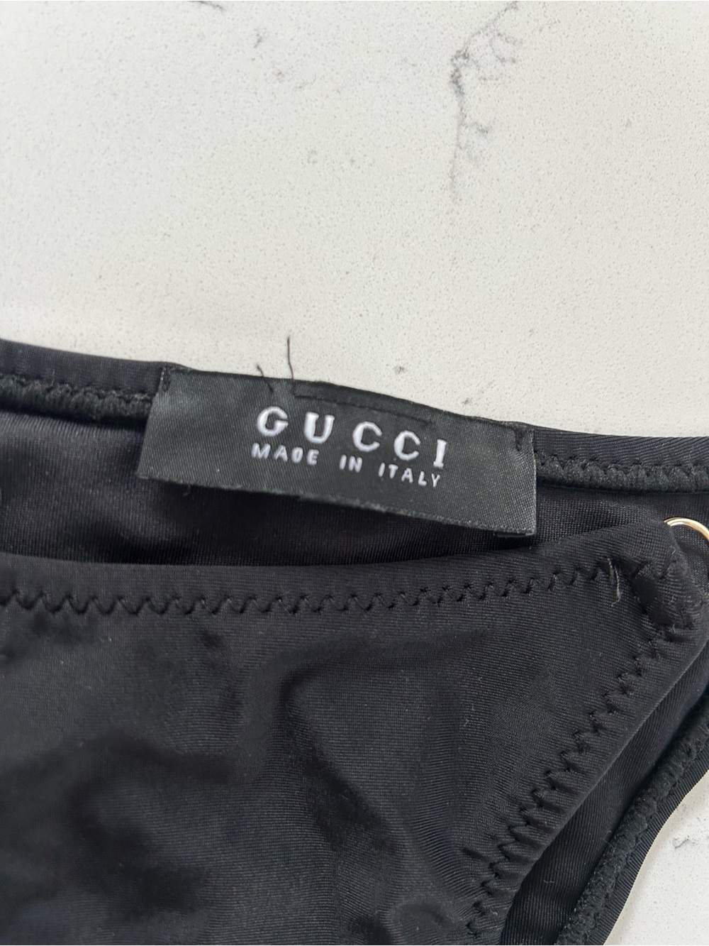 NEW G monogram black gold bikini bottom. Size small - Picture 5 of 9